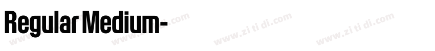 Regular Medium字体转换